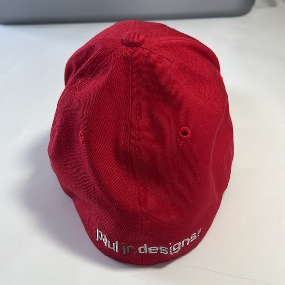 Paul Jr baseball hat SIGNED motorcycle american chopper red solid back size S/M - Picture 6 of 13